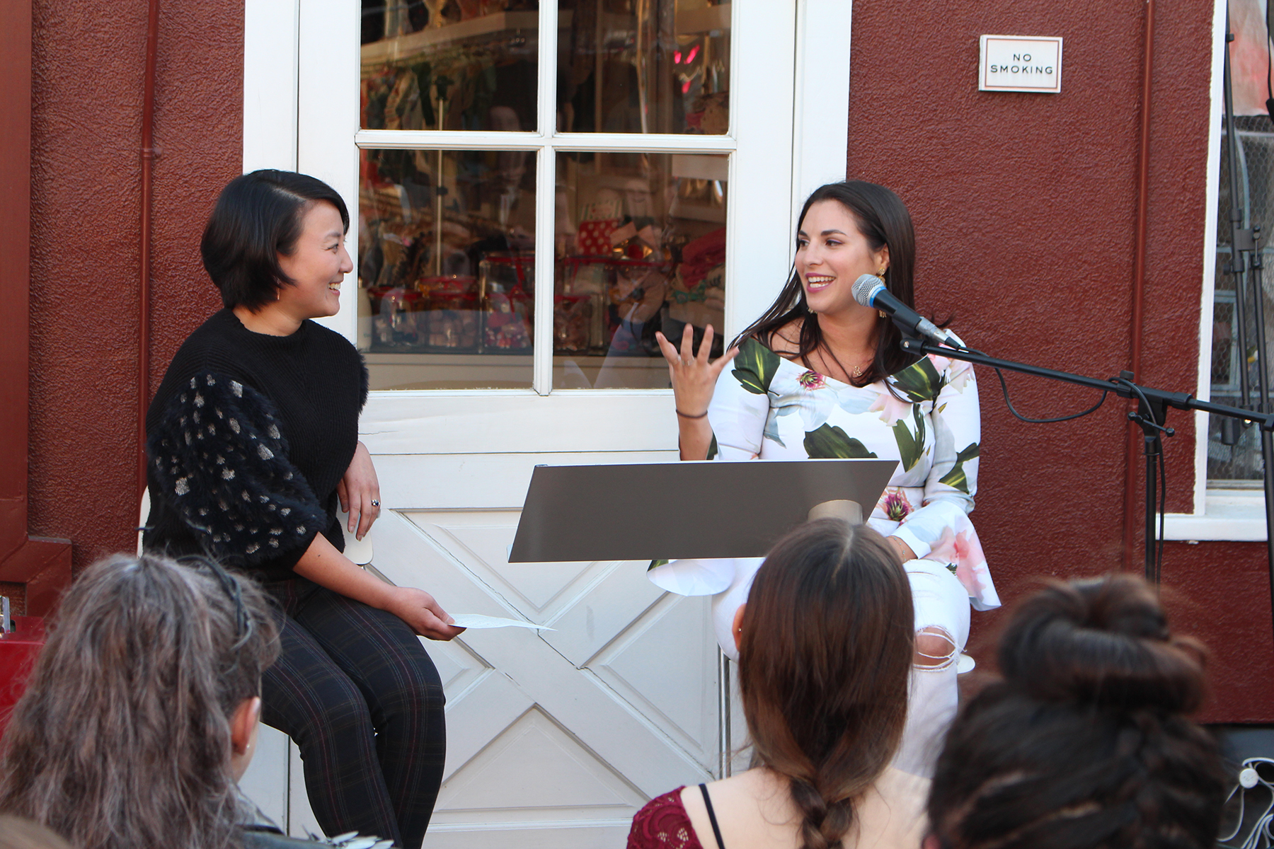 Marie Lu and Victoria Aveyard at the War Storm launch party